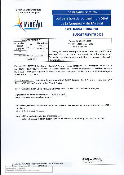 Conseil Municipal 25-016 du 2025-04-16