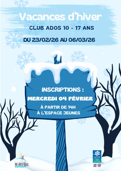Vacances d'hiver ADOS  11-17 ans