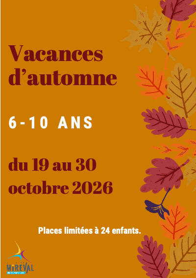 Planning vacances d'automne 6-10 ans 2026