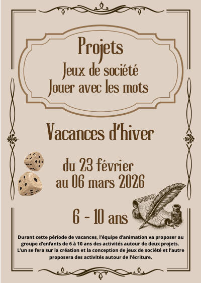 Vacances de février 6-10 ans