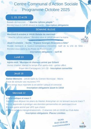 Activités CCAS - Octobre 2025