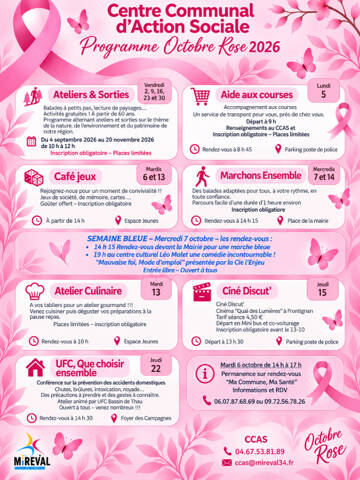 Octobre Rose Programme CCAS