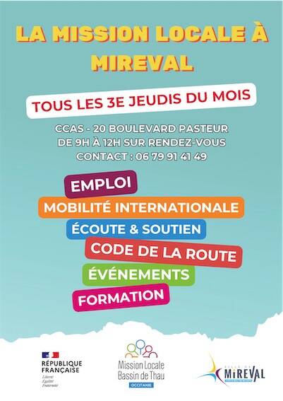AFFICHE - Permanence Mireval Mission locale