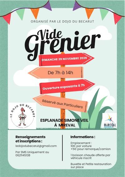 Vide grenier - organisé par le Dojo du Becarut