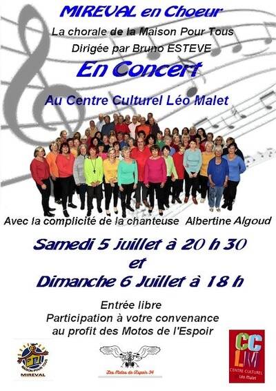 Affiche chorale MPT concert MIREVAL 2025