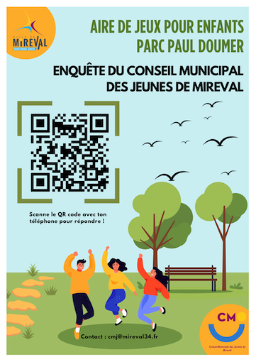 Enquête du Conseil Municipal des Jeunes de Mireval - Aire de jeux Parc Paul Doumer