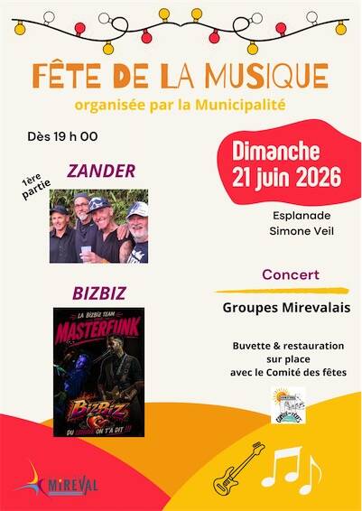 Fête de la musique 2026 à Mireval 