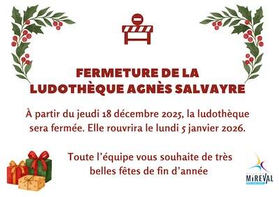 Fermeture de la ludothèque 12.2025