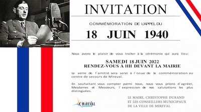 Commémoration de l’Appel du 18 juin 1940