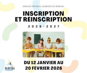 Inscriptions SEJM été et périscolaires 2026-2027 dès le Jeudi 7 mai 2026