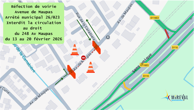 Réfection de voirie - Avenue de Maupas Circulation modifiée