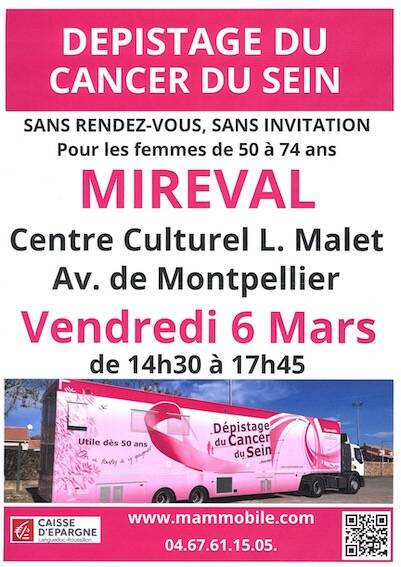 Mammobile - Parking du CCLM - Dépistage cancer du sein