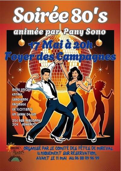 Soirée année 80 Comité des fêtes