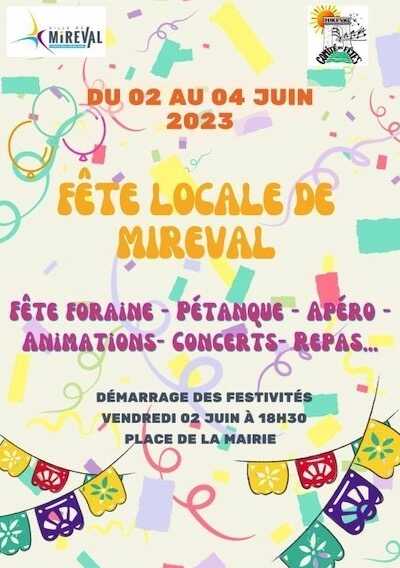 Fête locale de Mireval du 02 au 04 juin !