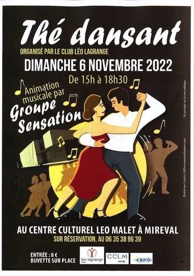 THÉ DANSANT – Dimanche 06 novembre au CCLM