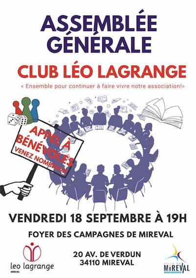 Assemblée générale - Association Club Léo Lagrange
