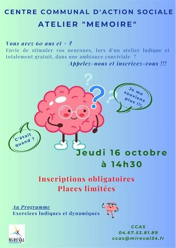 ATELIER MÉMOIRE - proposé par le CCAS