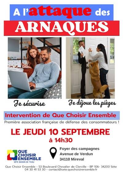 A l'attaque des arnaques - conférence Que choisir Ensemble