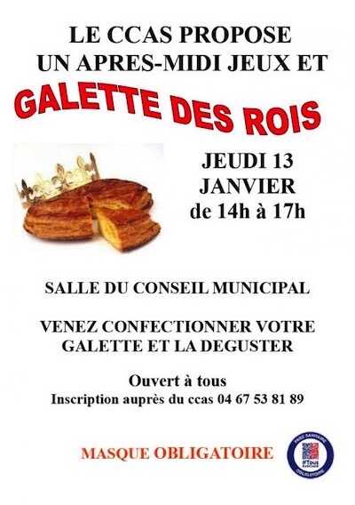 JEUX et Galette des Rois organisée par le CCAS de Mireval