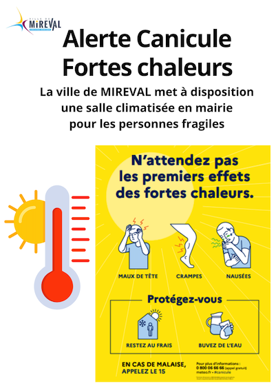 Plan CANICULE à Mireval