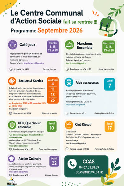Programme CCAS - Septembre 2026